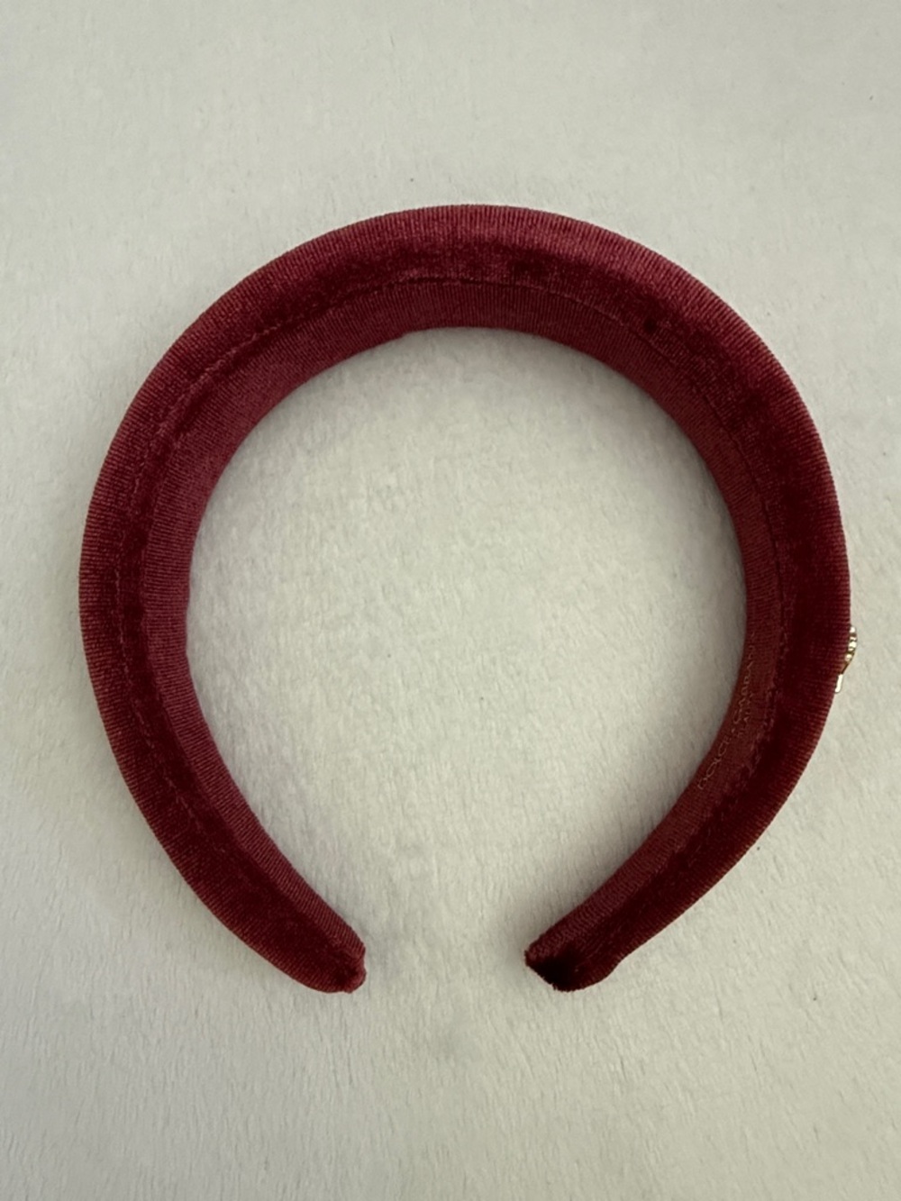 {NEW} Dolce & Gabbana Beauty | Padded Plush Velvet Headband Deep Mauve Burgundy - Picture 8 of 15